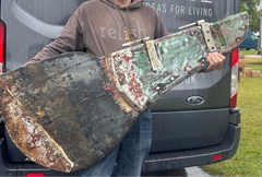 Large reclaimed rudder