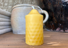 natural beehive wax candle