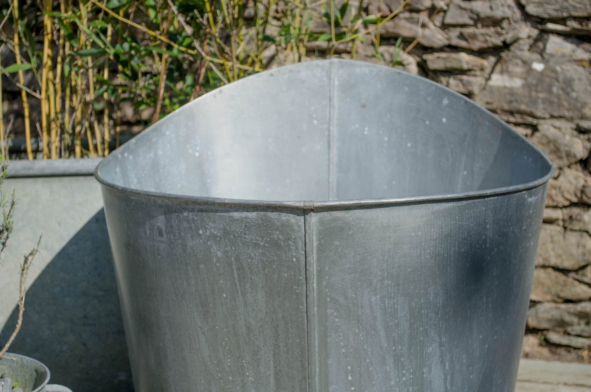 reclaimed french champagne bucket planter