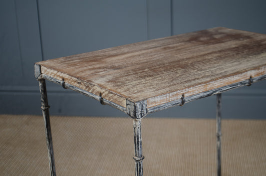Pair of iron side tables