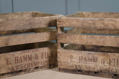 French champagne crates