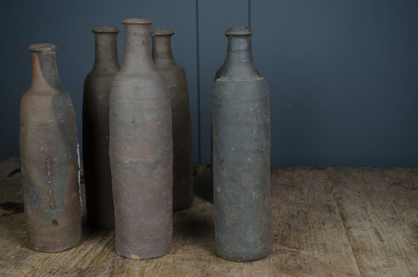 19th Century French Stoneware Bottles merchant and found
