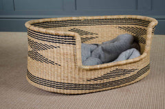 Natural Ghanian woven dog basket - Various sizes