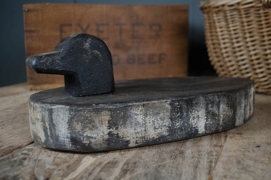 Decorative wooden duck decoy inspired by an original Normandy decoy