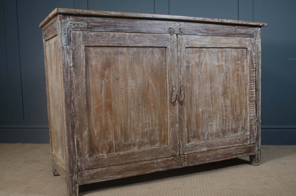 Antique indian limed oak sideboard