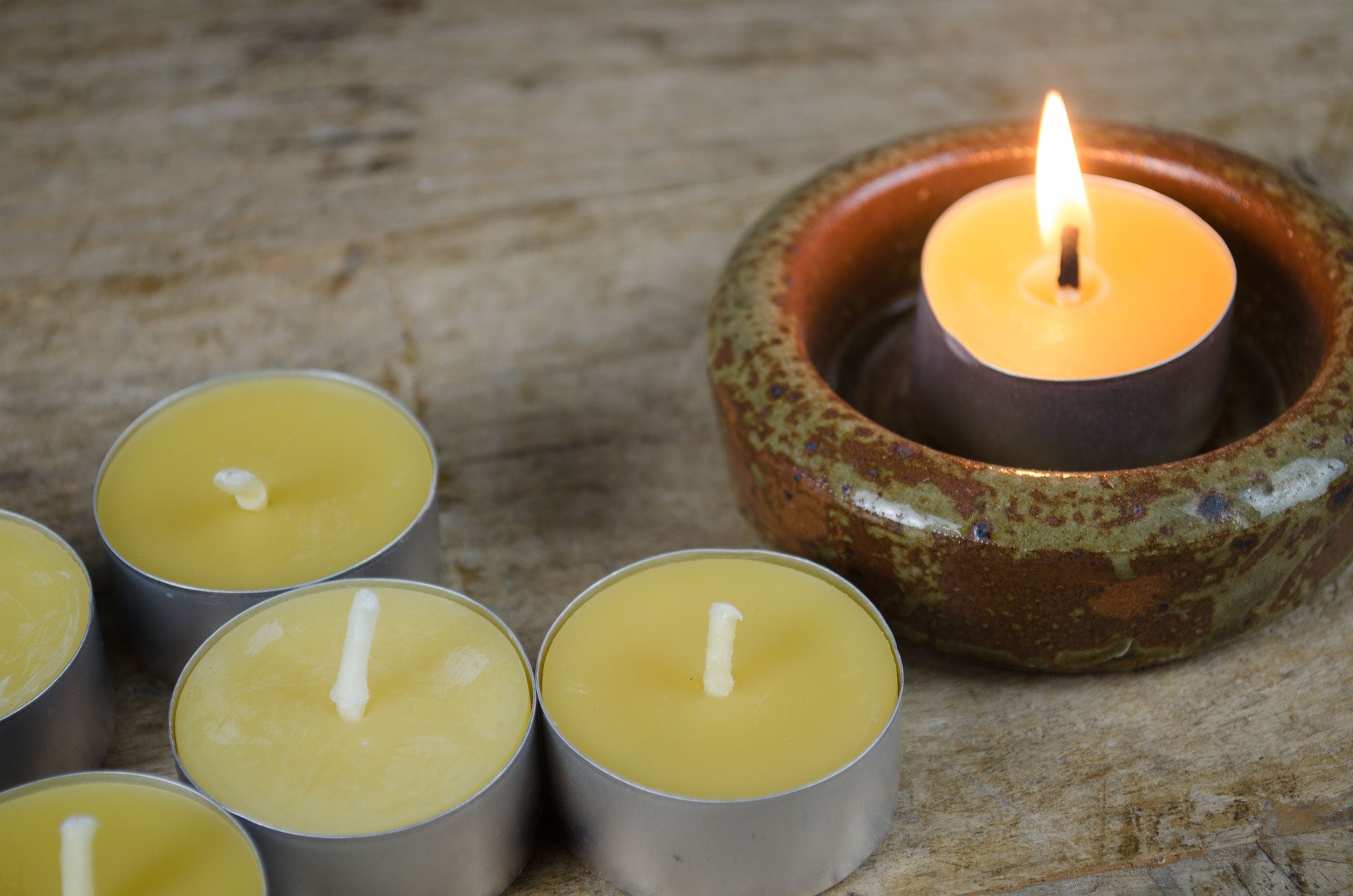beeswax candles  Devon