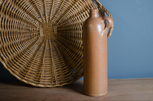Old French stoneware cider and drinks bottle