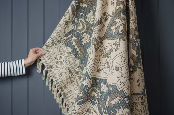 Batique recycled cotton printed rug