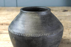 Hand thrown clay pot