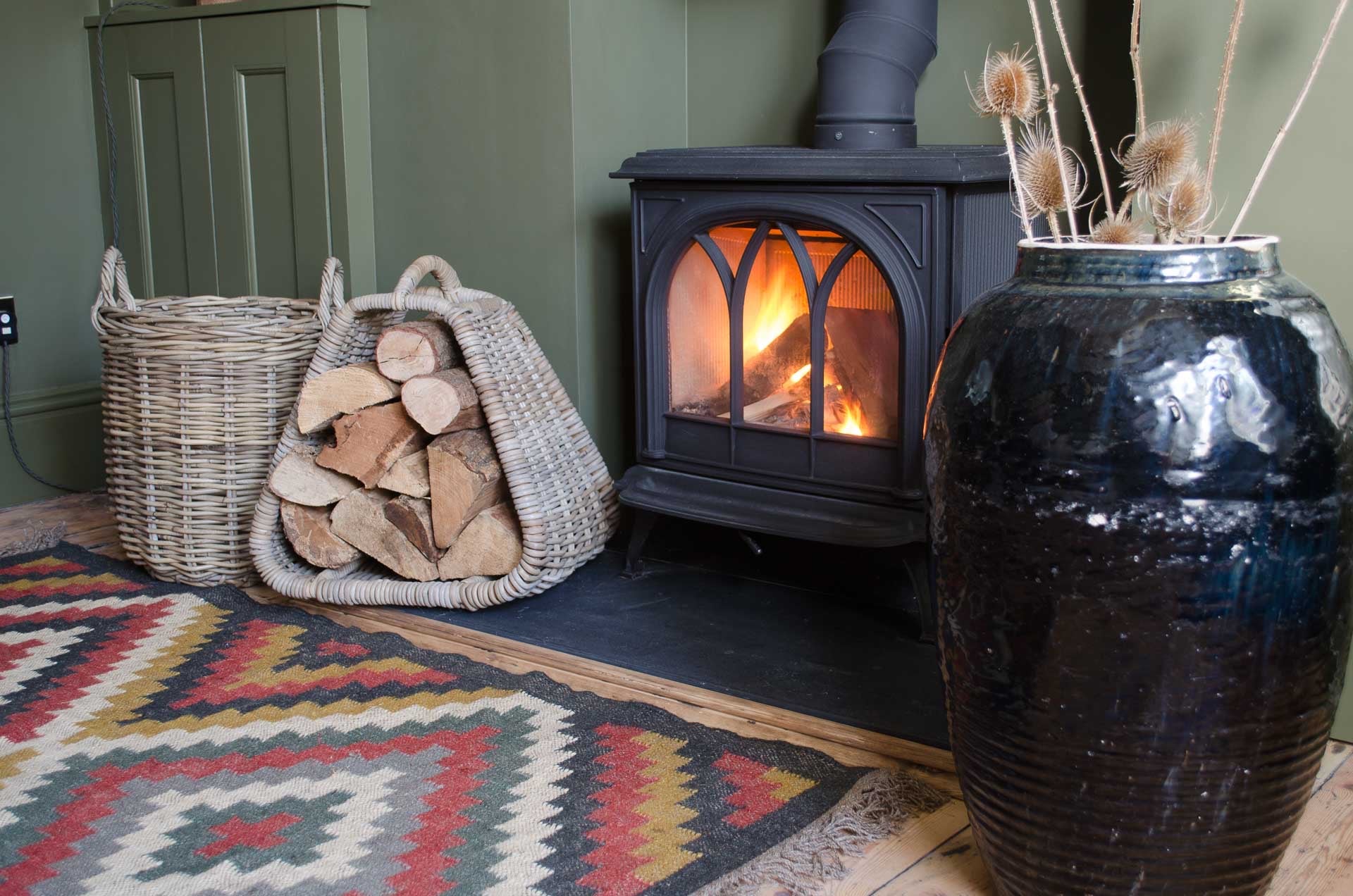 Round log baskets - Various sizes