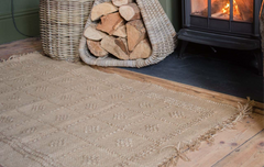 Diamond jute rug - various sizes