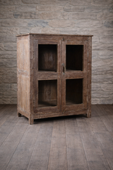 Reclaimed glazed teak cabinet