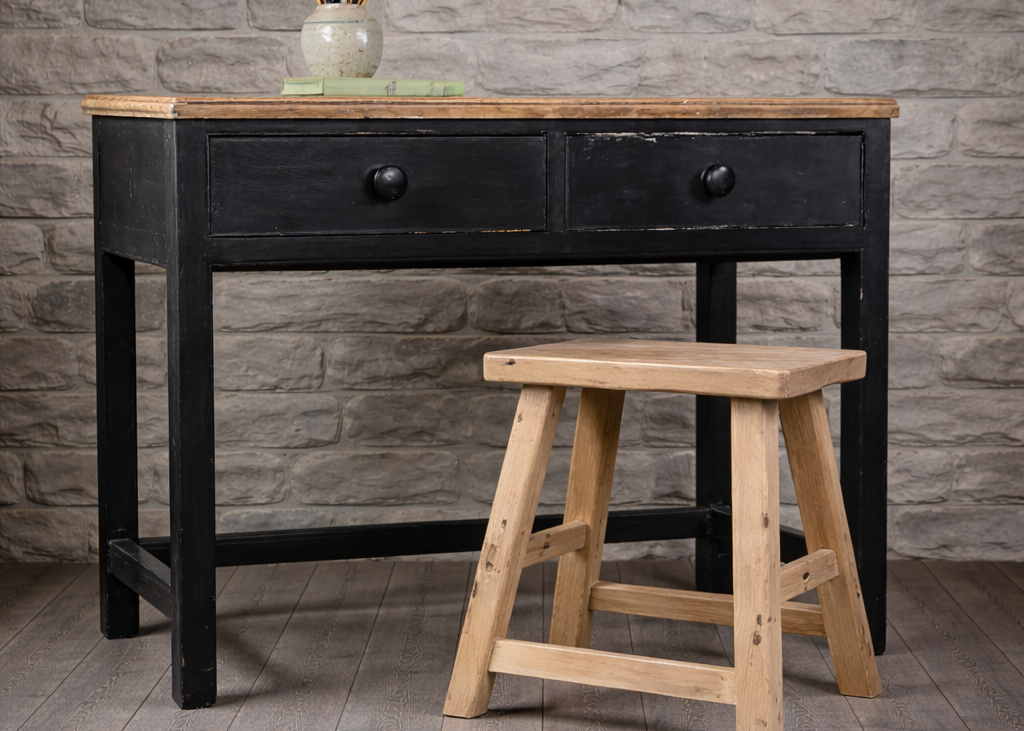 Edwardian ebonised desk
