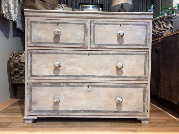 ANTIQUE HAND PAINTED CHEST