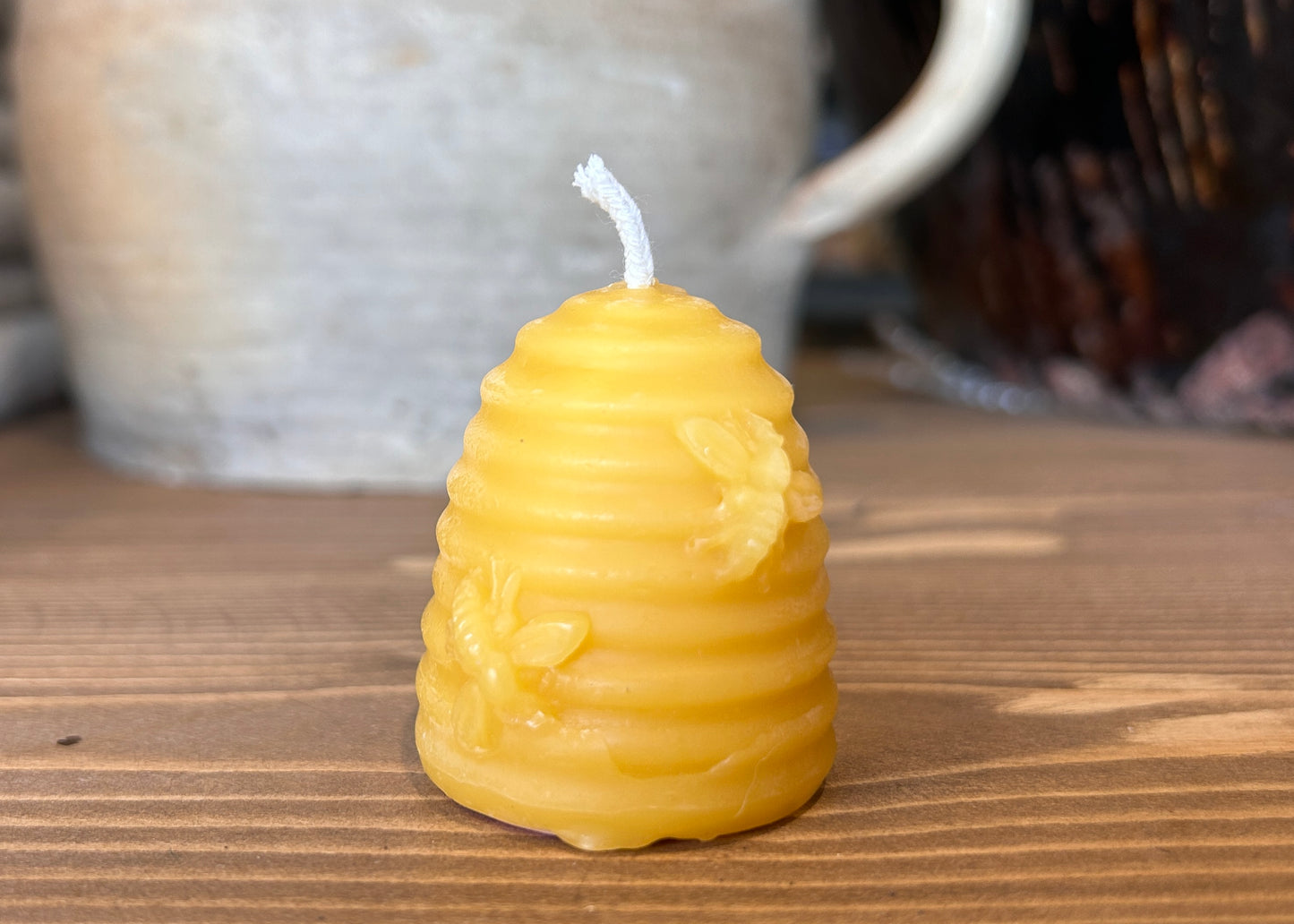beehive beeswax candle