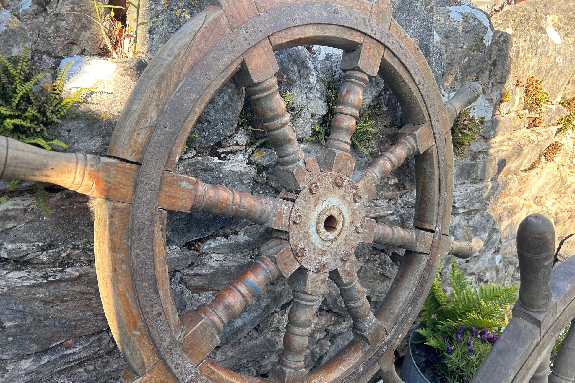 
Antique ships wheel