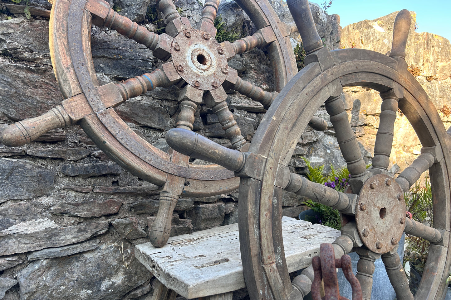 Original Antique ships wheel