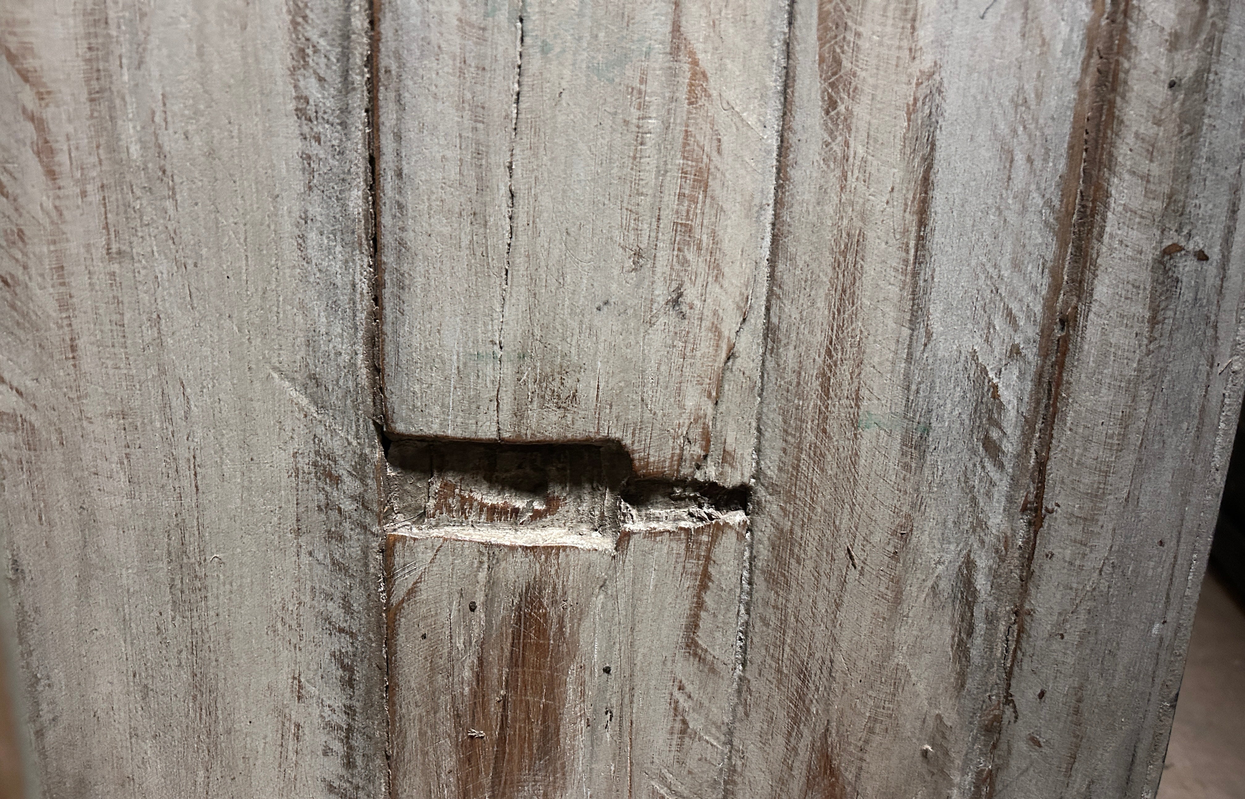 Small reclaimed white washed desk