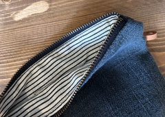 Natural jute zip pouch