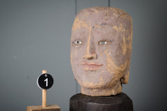 Burmese puppet head sculptures