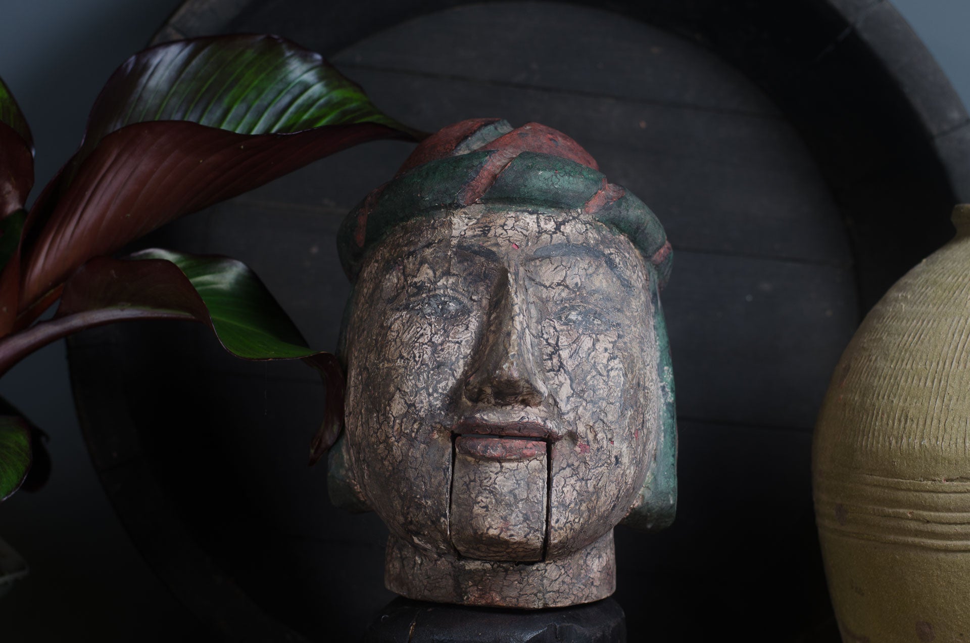 
Finest Burmese puppet head sculptures - Various prices