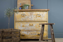 yellow reclaimed drawers
