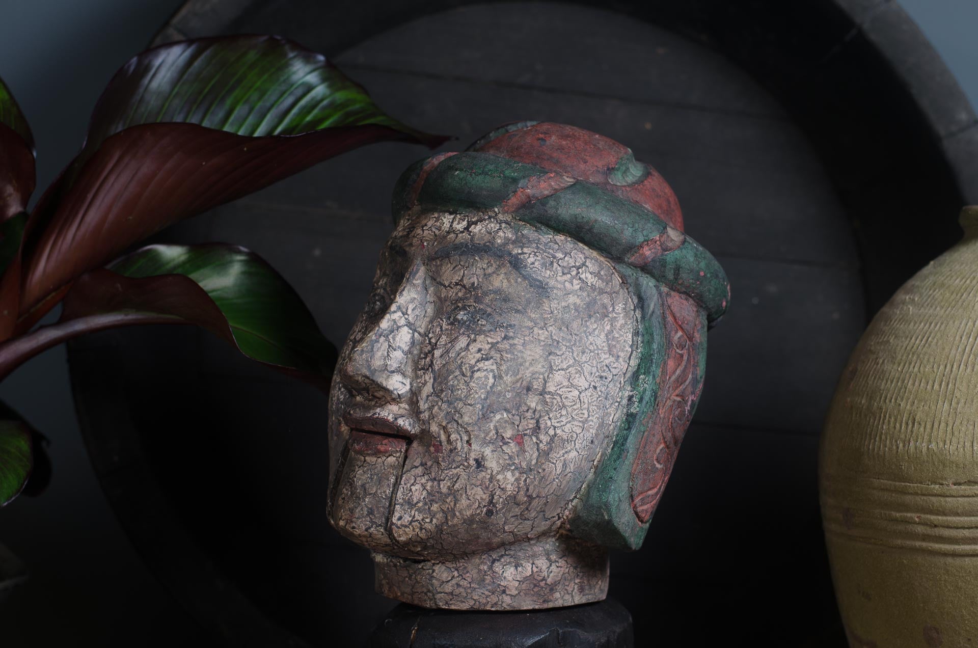 
Finest Burmese puppet head sculptures - Various prices