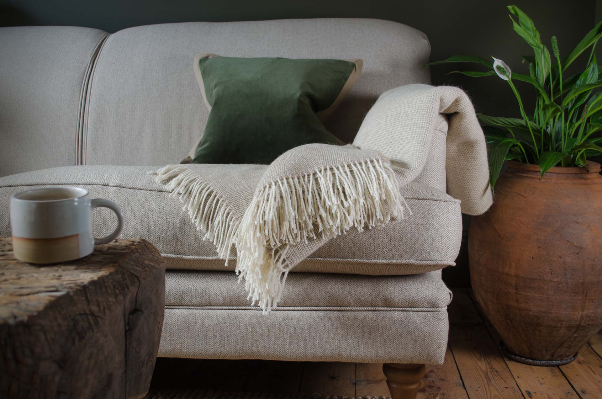 
garden trading green cushion