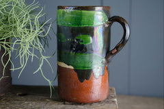 Set of 3 Terracotta & green coder mugs