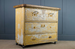 reclaimed kitchen island on castors