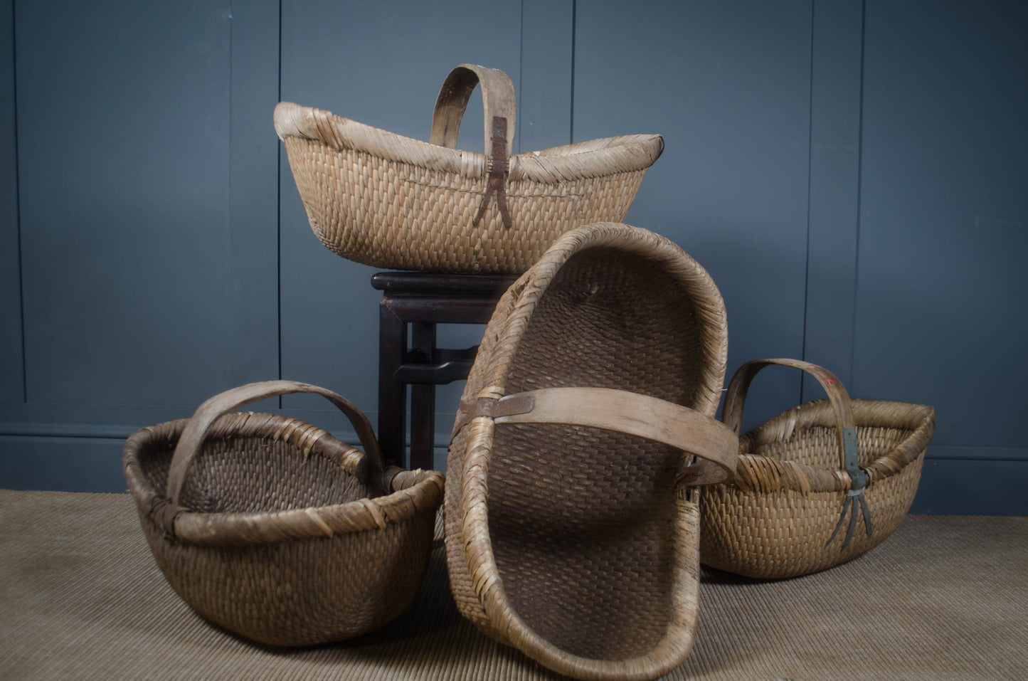 Chinese rice trug basket