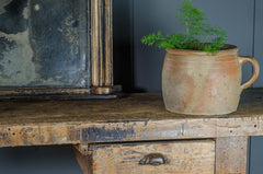 Antique over mantle foxed mirror