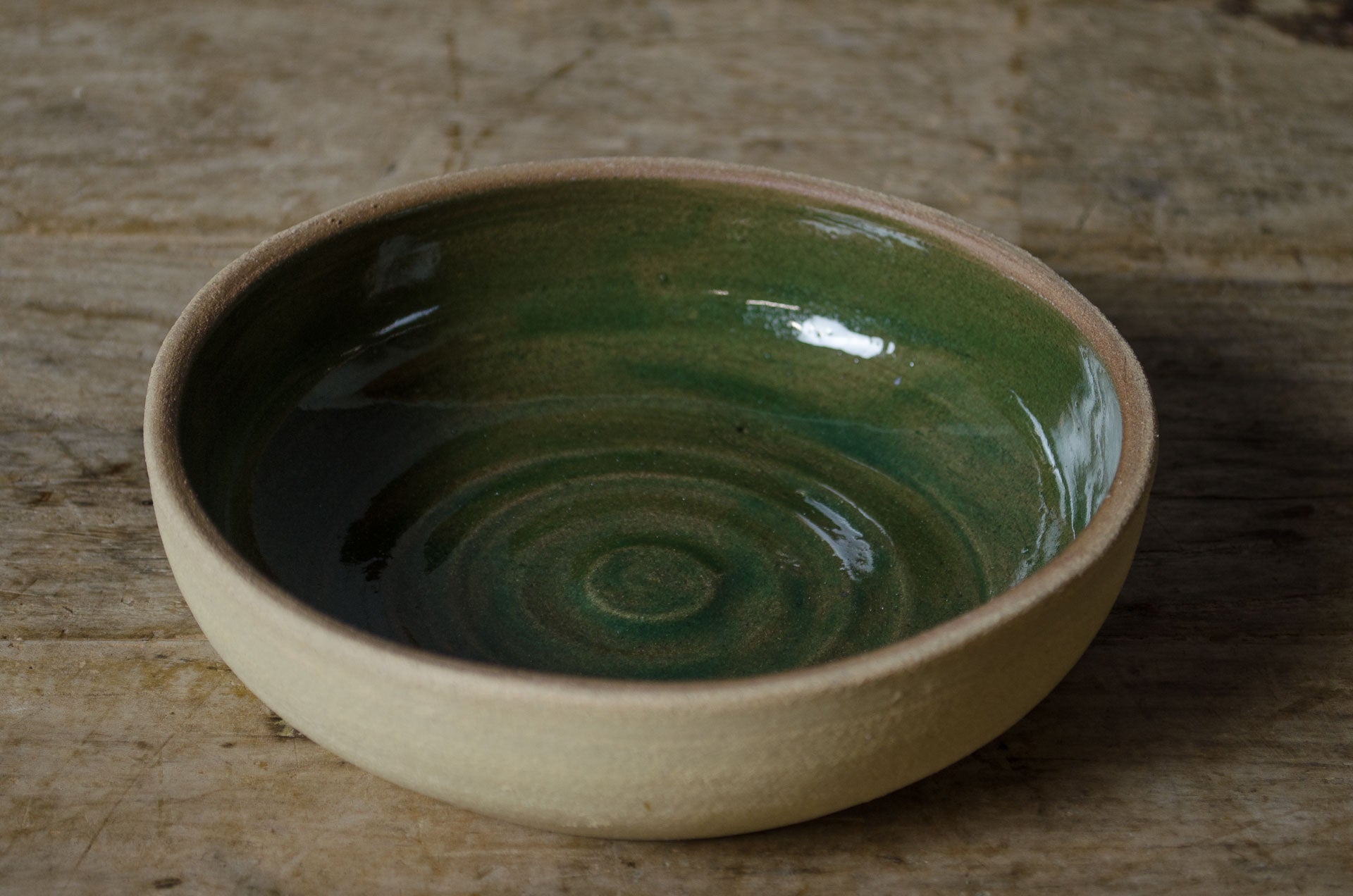 
green cereal bowl