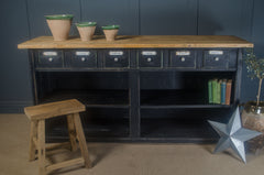 Reclaimed shop counter kitchen island