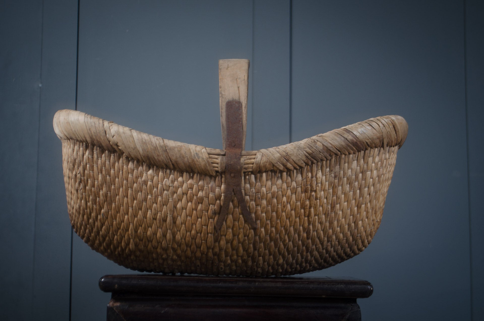 
antique chinese rice basket