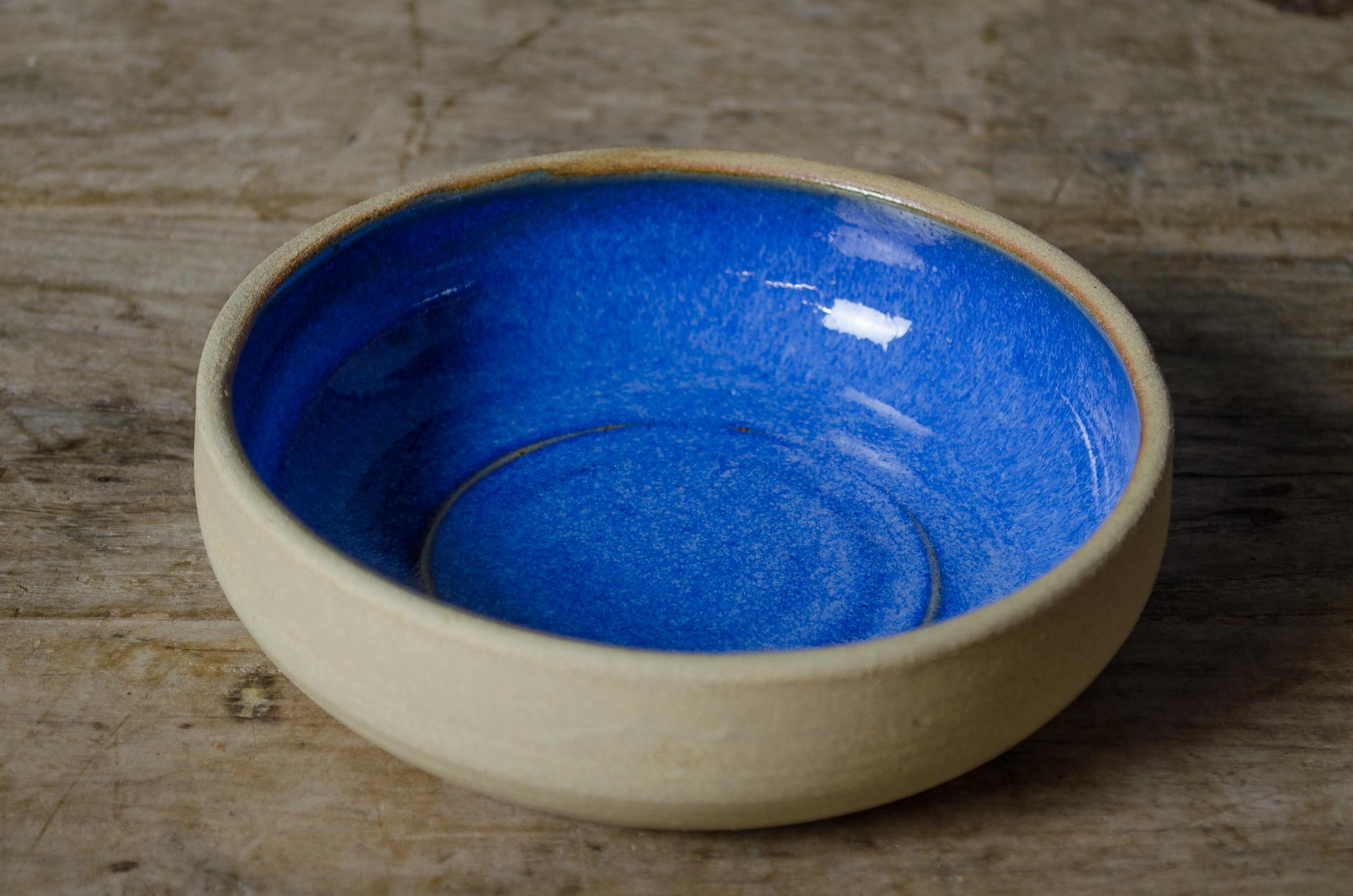 
blue soup bowl