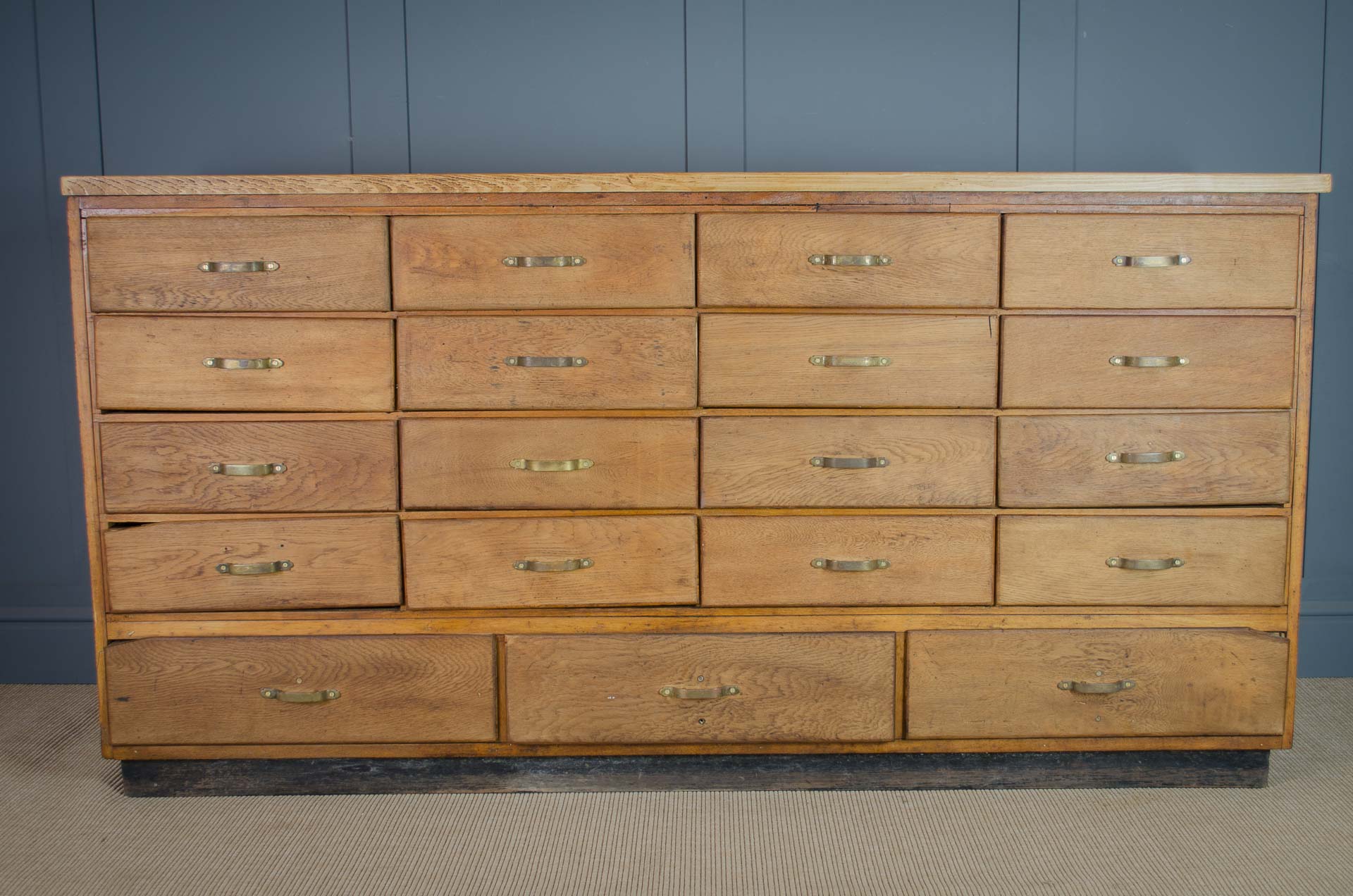 Haberdashery kitchen island with drawers