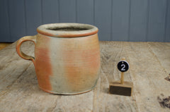 terracotta plants pot on rustic wood table