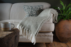 cotton quilted kantha cushion in green