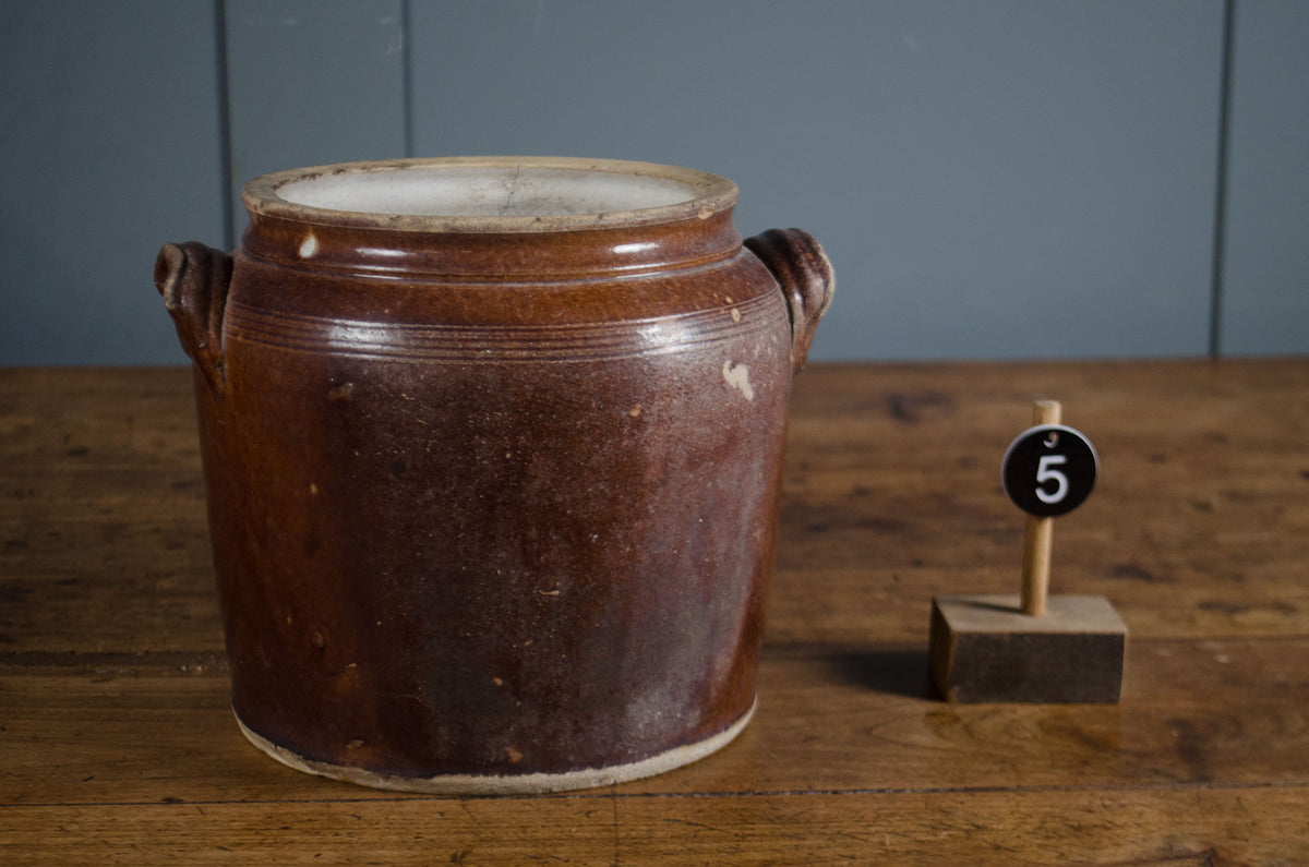 
- French stoneware utensil pots and kitchen jars