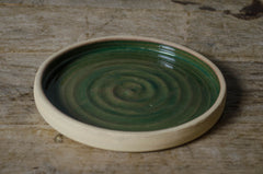 handmade plates green