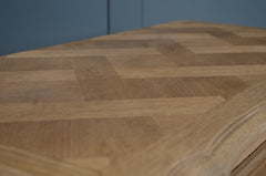 Antique French oak chest of drawers with natural wax finish