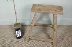 Antique Elm stools / side tables