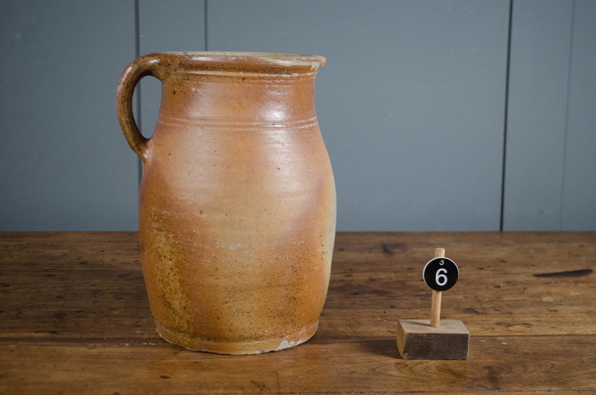 - French stoneware utensil pots and kitchen jars