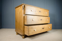 European pine drawers