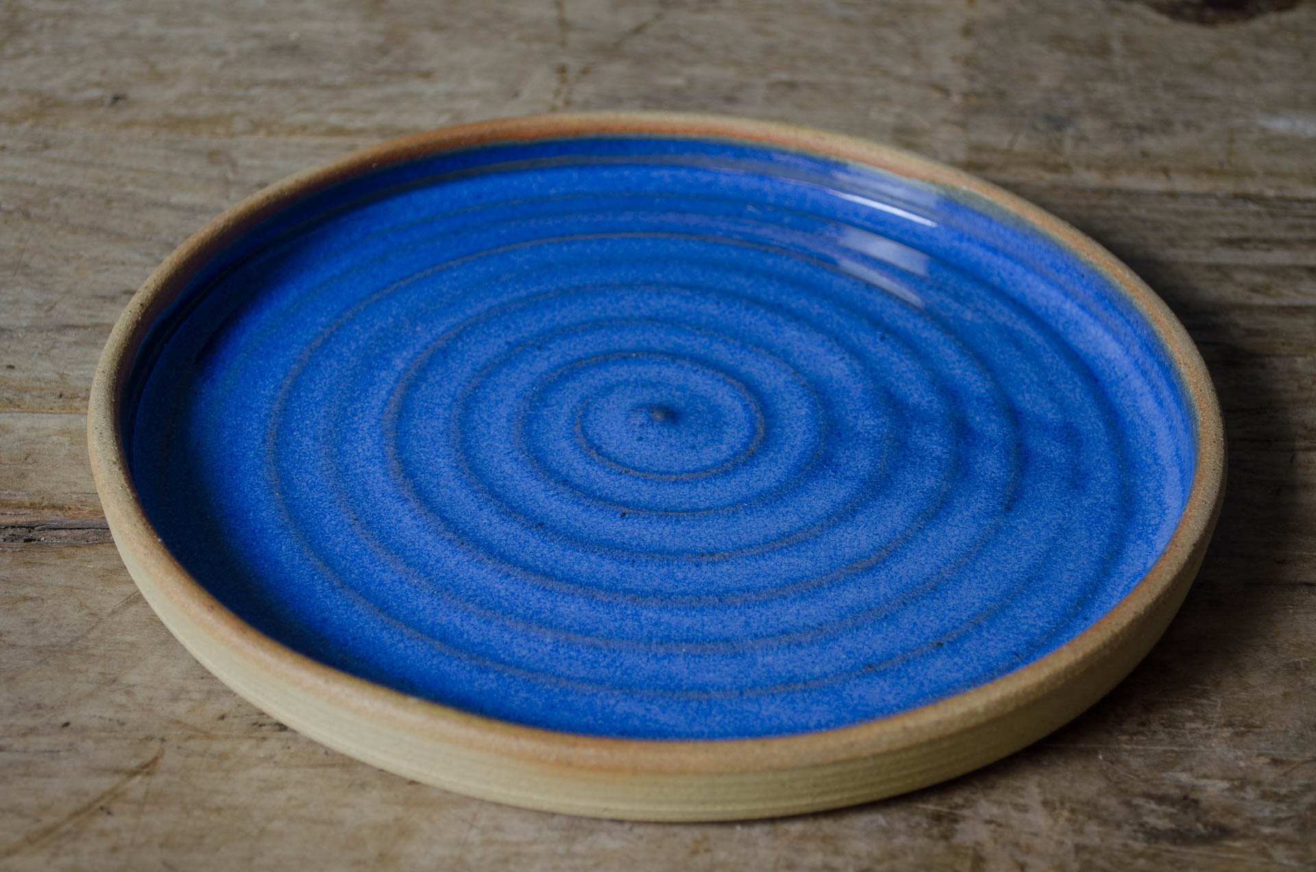
handmade plates blue