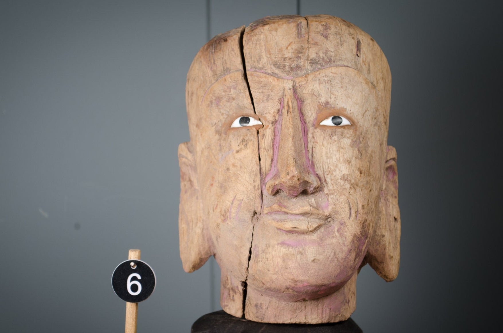 antique burmese puppet head
