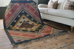 wool kilim rug pink