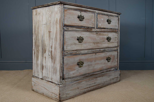 french bleached antique chest of drawers