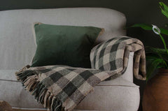 Beautifully crafted and easy to style, the Walton & Co Recycled Cotton Check Throw in Slate Blue is the perfect way to add cosy texture and eco-conscious elegance to your living space.